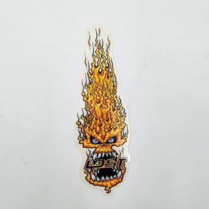 Lost Enterprises Surfboards Flaming Skull Sticker Decal Skate Surf VTG 90s NOS